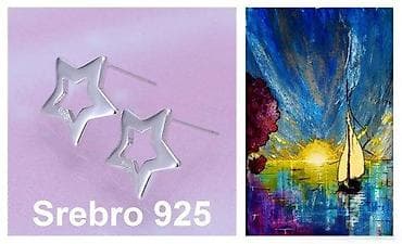 Personal Items: Minđuše od srebra 925 – zvezdice - Dizajn: konturisane zvezde sa at lalafo.rs — 2 Personal Items: Minđuše od srebra 925 – zvezdice - Dizajn: konturisane zvezde sa — 2