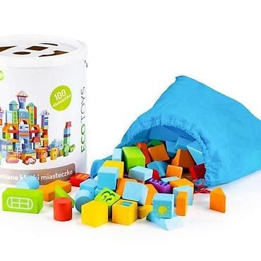 Drvene kocke ECO TOYS – set “Moj gradić”, 100 elemenata - Veliki set na lalafo.rs Drvene kocke ECO TOYS – set “Moj gradić”, 100 elemenata - Veliki set