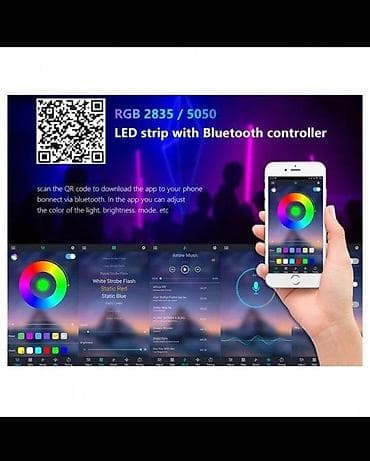 RGB Inteligentan kontroler MIC, MUZIČKI, APP, Bluetooth, IC. LED Strip na lalafo.rs — 5 RGB Inteligentan kontroler MIC, MUZIČKI, APP, Bluetooth, IC. LED Strip — 5