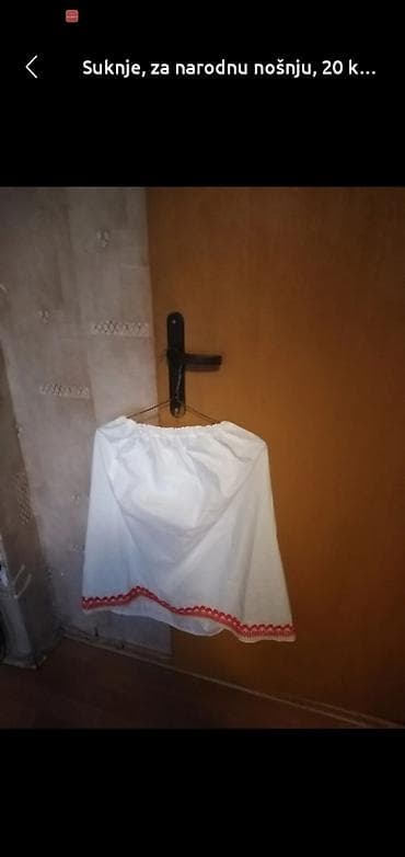 kom sa etiketom: Suknje za narodnu nošnju, bele, 300 din kom at lalafo.rs — 1 kom sa etiketom: Suknje za narodnu nošnju, bele, 300 din kom — 1