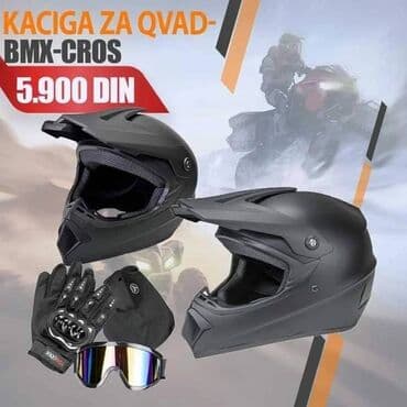 Ostalo: Kaciga za quad/BMX/kros – komplet oprema - Integralna off-road kaciga na lalafo.rs — 1 Ostalo: Kaciga za quad/BMX/kros – komplet oprema - Integralna off-road kaciga — 1
