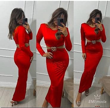 Elegantna duga haljina sa izrezima u struku - Model: uska, duga at lalafo.rs — 2 Elegantna duga haljina sa izrezima u struku - Model: uska, duga — 2