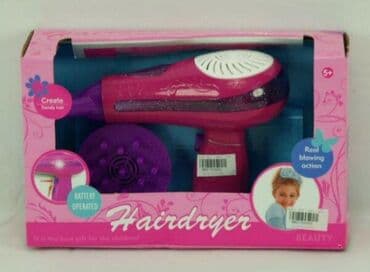 Dečiji setovi za ulepšavanje: 💇♀️ Fen sa difuzorom na baterije – Igračka za male frizerke Zabavna na lalafo.rs — 1 Dečiji setovi za ulepšavanje: 💇♀️ Fen sa difuzorom na baterije – Igračka za male frizerke Zabavna — 1