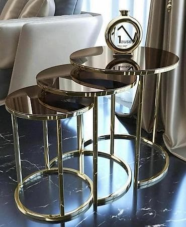 Antique Club Tables: Set od 3 pomoćna/klub stolića – “nesting” dizajn - Okrugle ploče u at lalafo.rs — 1 Antique Club Tables: Set od 3 pomoćna/klub stolića – “nesting” dizajn - Okrugle ploče u — 1