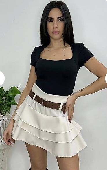 Mini suknja sa volanima + poklon kaiš - Model: ženska mini suknja sa na lalafo.rs — 1 Mini suknja sa volanima + poklon kaiš - Model: ženska mini suknja sa — 1