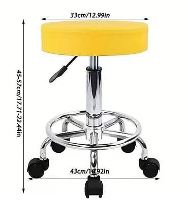 Rotirajuća stolica/tabure sa točkićima i gasnim podizačem - Sedište na lalafo.rs — 4 Rotirajuća stolica/tabure sa točkićima i gasnim podizačem - Sedište — 4