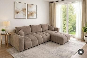 Table bases: Ugaona garnitura sa ležajem i sandukom za odlaganje - Moderan L‑oblik at lalafo.rs — 1 Table bases: Ugaona garnitura sa ležajem i sandukom za odlaganje - Moderan L‑oblik — 1