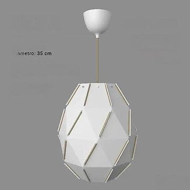 Stilski lusteri: Moderan viseći luster – geometrijski dizajn, bela mat - Tip na lalafo.rs — 3 Stilski lusteri: Moderan viseći luster – geometrijski dizajn, bela mat - Tip — 3