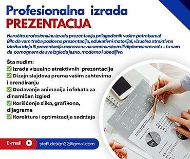 Profesionalna izrada Prezentacija Potrebna vam je profesionalna na lalafo.rs Profesionalna izrada Prezentacija Potrebna vam je profesionalna