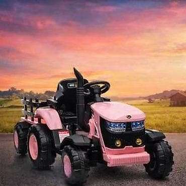 Toy Vehicles & Accessories: Dečji električni traktor sa prikolicom – roze boja, 12V + daljinski at lalafo.rs — 6 Toy Vehicles & Accessories: Dečji električni traktor sa prikolicom – roze boja, 12V + daljinski — 6