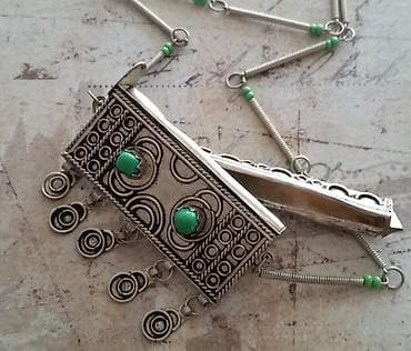 Originalna tribal ogrlica iz Maroka Berberski rad Legura srebra at lalafo.rs — 5 Originalna tribal ogrlica iz Maroka Berberski rad Legura srebra — 5