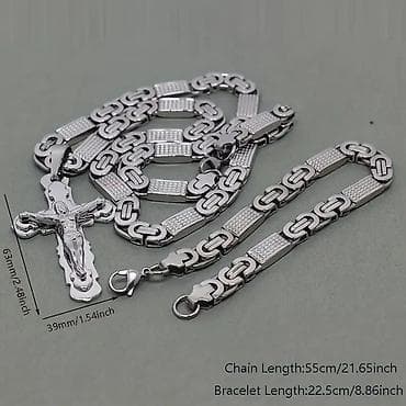 Lanac sa krstom+narukvica
Hirurški čelik na lalafo.rs — 3 Lanac sa krstom+narukvica
Hirurški čelik — 3