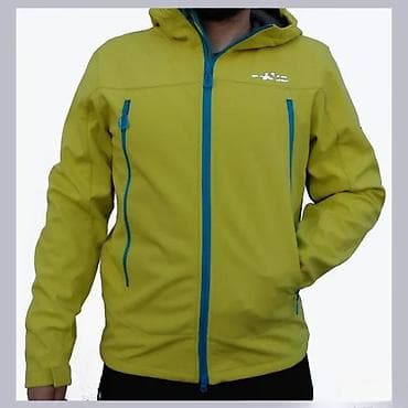 Muška outdoor softshell jakna – žuta sa plavim rajsferšlusima - na lalafo.rs Muška outdoor softshell jakna – žuta sa plavim rajsferšlusima -