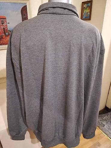 Novi muski pamucni duks sa kragnom u velikom broju Benx 5XL Sivi na lalafo.rs — 5 Novi muski pamucni duks sa kragnom u velikom broju Benx 5XL Sivi — 5