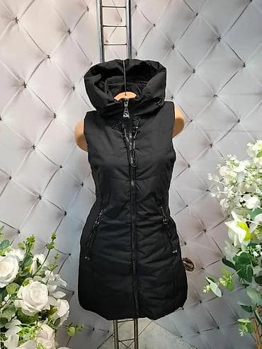 kozna jakna sa: Ženska zimska prsluk-haljina sa kapuljačom - Model: duži, bez rukava na lalafo.rs — 4 kozna jakna sa: Ženska zimska prsluk-haljina sa kapuljačom - Model: duži, bez rukava — 4