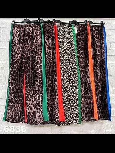 🔥Ženske široke pantalone sa animal printom i bočnom kontrastnom trakom na lalafo.rs — 2 🔥Ženske široke pantalone sa animal printom i bočnom kontrastnom trakom — 2