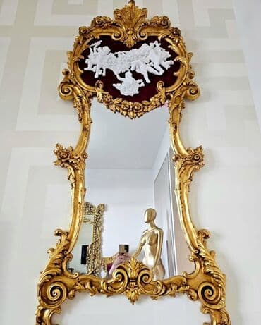 Antique Decor: Ogledalo u stilu rokokoa u pozlati sa motivima andjela koji su bili at lalafo.rs — 3 Antique Decor: Ogledalo u stilu rokokoa u pozlati sa motivima andjela koji su bili — 3