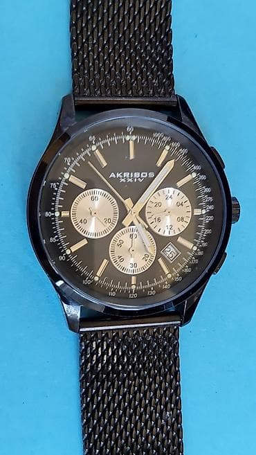 Akribos XXIV muški hronograf sat - Kućište u crnoj boji sa poliranim na lalafo.rs — 1 Akribos XXIV muški hronograf sat - Kućište u crnoj boji sa poliranim — 1