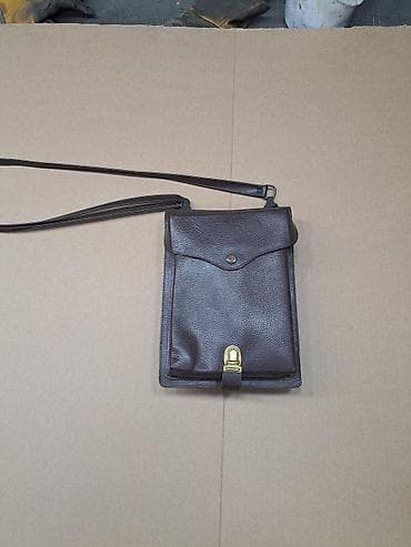 Kožna torbica/organizer preko ramena – tamno braon - Materijal na lalafo.rs — 1 Kožna torbica/organizer preko ramena – tamno braon - Materijal — 1