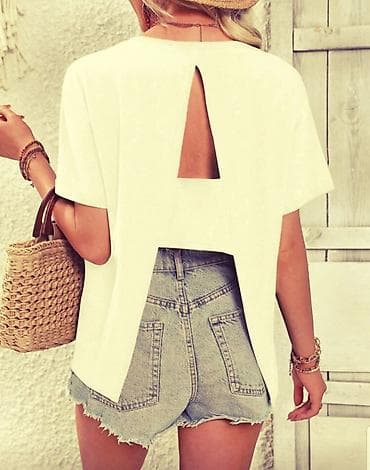 Tunika siroka sa otvorenim ledjima sa trakom na lalafo.rs Tunika siroka sa otvorenim ledjima sa trakom