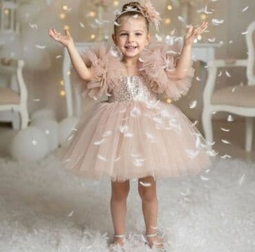 Dečija svečana haljina od tila sa šljokicama - Raskošna puf suknja od na lalafo.rs — 3 Dečija svečana haljina od tila sa šljokicama - Raskošna puf suknja od — 3