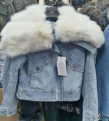 Ženska kratka teksas jakna sa krznom. Ovaj model jakne ima at lalafo.rs — 5 Ženska kratka teksas jakna sa krznom. Ovaj model jakne ima — 5