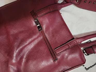 Bordo ženska torba sa nitnama i podesivim kaišem na skidanje. - na lalafo.rs — 4 Bordo ženska torba sa nitnama i podesivim kaišem na skidanje. - — 4