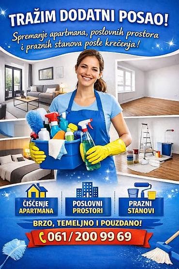Usluge čišćenja i spremanja: - Čišćenje apartmana - Održavanje i na lalafo.rs Usluge čišćenja i spremanja: - Čišćenje apartmana - Održavanje i