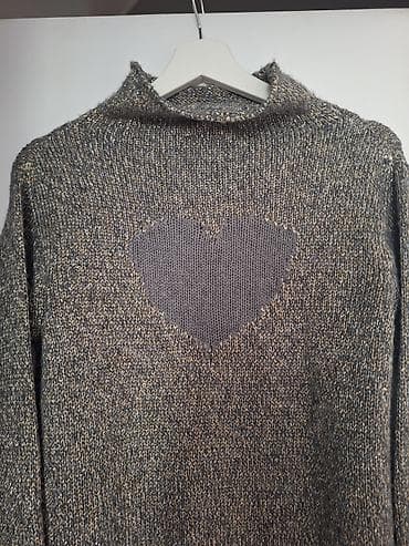 Twinset original sivi dzemper sa zlatnim i srebrnim protkanim nitima at lalafo.rs — 5 Twinset original sivi dzemper sa zlatnim i srebrnim protkanim nitima — 5