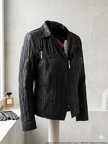 Artikal: Crna teksturirana jakna Cena: 12.990 RSD Ekskluzivna na lalafo.rs Artikal: Crna teksturirana jakna Cena: 12.990 RSD Ekskluzivna