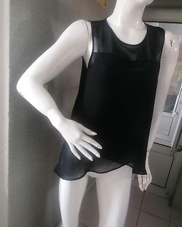 Ženska crna bluzica/ tunika bez rukava. - Materijal: lagan na lalafo.rs — 1 Ženska crna bluzica/ tunika bez rukava. - Materijal: lagan — 1