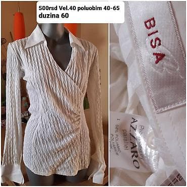 Ženska košulja Azzaro Parallel - Boja: bela - Model: preklop (wrap) na lalafo.rs — 2 Ženska košulja Azzaro Parallel - Boja: bela - Model: preklop (wrap) — 2