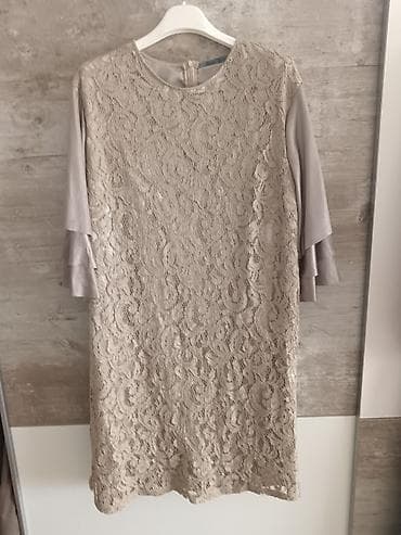 Ps fashion Elegantna čipkana haljina u bež/šampanj nijansi - Kroj na lalafo.rs Ps fashion Elegantna čipkana haljina u bež/šampanj nijansi - Kroj