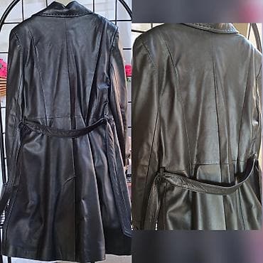 sako laneni: Dugi crni kožni kaput – Mona - Model: klasičan dugi kaput od prave at lalafo.rs — 2 sako laneni: Dugi crni kožni kaput – Mona - Model: klasičan dugi kaput od prave — 2