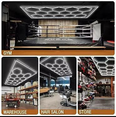 LED heksagonalna rasveta za garaže, detailing studije i radionice - na lalafo.rs — 5 LED heksagonalna rasveta za garaže, detailing studije i radionice - — 5