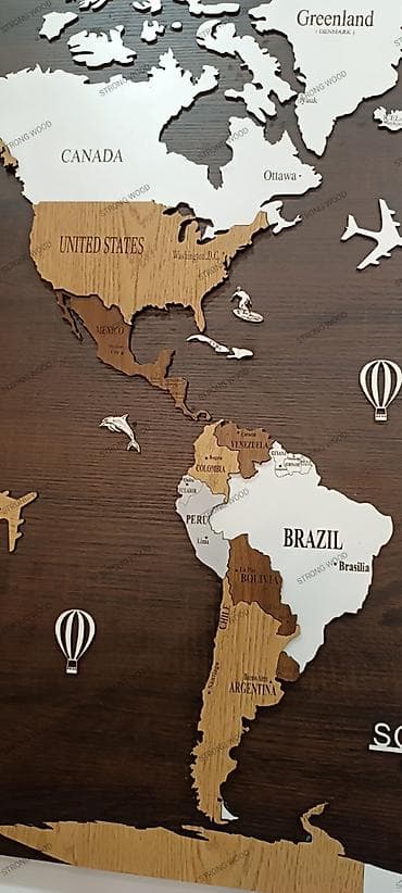 Antique Decor: Mapa sveta sa podlogom akcija Mapa je izrađena iz delovoa sa 3D at lalafo.rs — 2 Antique Decor: Mapa sveta sa podlogom akcija Mapa je izrađena iz delovoa sa 3D — 2