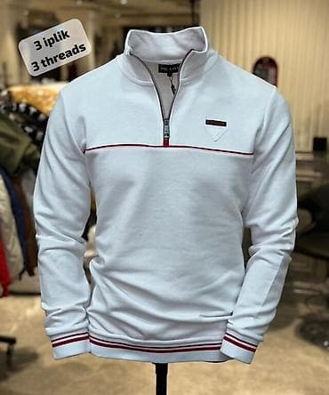 Muški duks sa rajsferšlusom do pola (half-zip), “3 iplik / 3 threads” na lalafo.rs — 1 Muški duks sa rajsferšlusom do pola (half-zip), “3 iplik / 3 threads” — 1