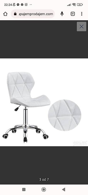 Ergonomska kancelarijska stolica na točkićima – moderan model sa na lalafo.rs — 6 Ergonomska kancelarijska stolica na točkićima – moderan model sa — 6