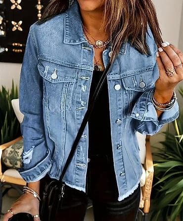 4XL Moderna ženska teksas jakna u ispranoj svetloplavoj nijansi na lalafo.rs — 1 4XL Moderna ženska teksas jakna u ispranoj svetloplavoj nijansi — 1