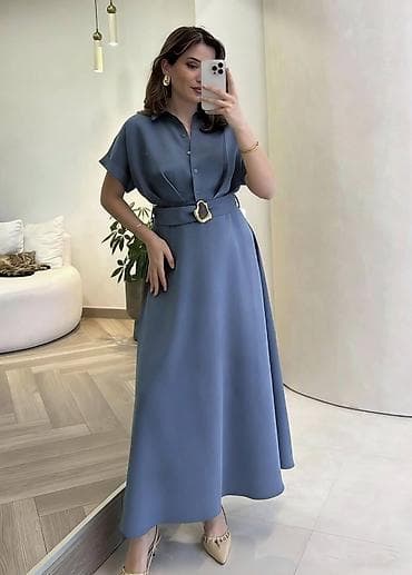 Elegantna košulja-haljina sa kaišem - Kroj: midi/maxi dužina do na lalafo.rs Elegantna košulja-haljina sa kaišem - Kroj: midi/maxi dužina do