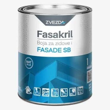 Akrilna mat boja je idealna za zaštitu i dekoraciju zidova u na lalafo.rs Akrilna mat boja je idealna za zaštitu i dekoraciju zidova u