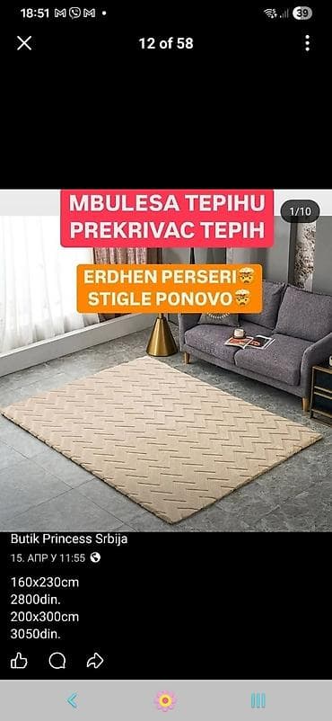 160 x 230 3300 200x 300 3650 din na lalafo.rs — 5 160 x 230 3300 200x 300 3650 din — 5