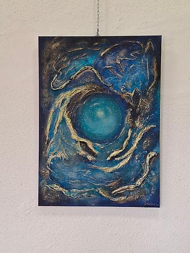 Apstraktna slika – akril na platnu sa teksturnim reljefom na lalafo.rs — 3 Apstraktna slika – akril na platnu sa teksturnim reljefom — 3