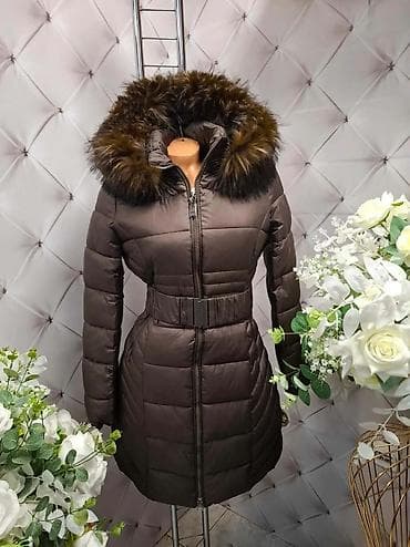 Ženska zimska jakna sa kapuljačom i krznom - Model: duža, prošivena at lalafo.rs — 2 Ženska zimska jakna sa kapuljačom i krznom - Model: duža, prošivena — 2