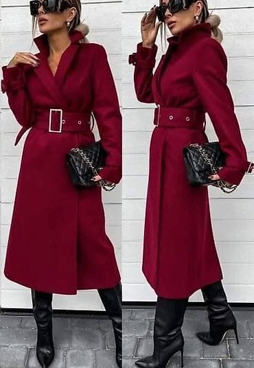 Ženski elegantni kaput sa kaišem - Model: midi dužina, struk naglašen na lalafo.rs — 3 Ženski elegantni kaput sa kaišem - Model: midi dužina, struk naglašen — 3