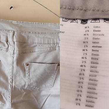 bermude teksas br: Ženske pantalone Flame, bež/peščane boje, model sa pet džepova i uskim at lalafo.rs — 2 bermude teksas br: Ženske pantalone Flame, bež/peščane boje, model sa pet džepova i uskim — 2