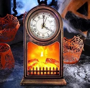 Retro Sat sa LED Imitacijom Kamina 🕰️ Ovaj elegantni retro sat sa LED na lalafo.rs — 2 Retro Sat sa LED Imitacijom Kamina 🕰️ Ovaj elegantni retro sat sa LED — 2