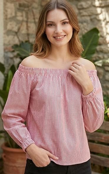 Ženska bluzica na spuštena ramena (off-shoulder) sa dugim rukavima na lalafo.rs Ženska bluzica na spuštena ramena (off-shoulder) sa dugim rukavima