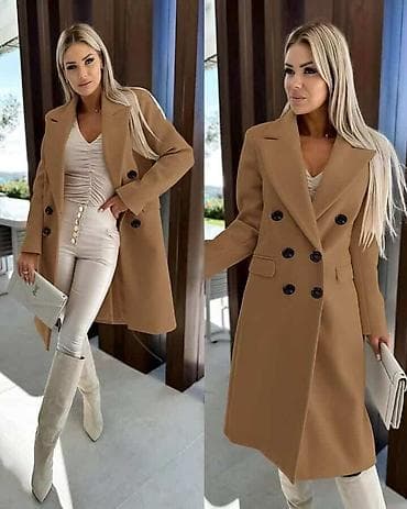 Ženski kaput – duži, elegantan, dvoredno kopčanje - Kroj: klasičan na lalafo.rs — 2 Ženski kaput – duži, elegantan, dvoredno kopčanje - Kroj: klasičan — 2