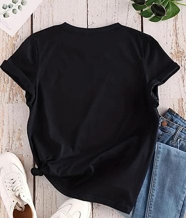 Women's T-shirts and tops: Ženska majica “MILANO Italy” – crna - Klasičan kroj sa kratkim at lalafo.rs — 2 Women's T-shirts and tops: Ženska majica “MILANO Italy” – crna - Klasičan kroj sa kratkim — 2